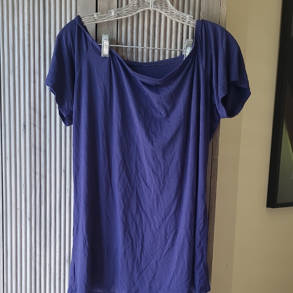 Purple Off Shoulder Top Women’s Size XL Short Sleeve Casual Summer Blouse